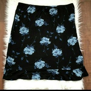 Floral midi skirt